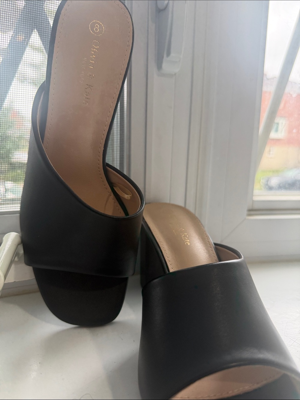 Black Slide Mules - Sleek Women’s Block Heel